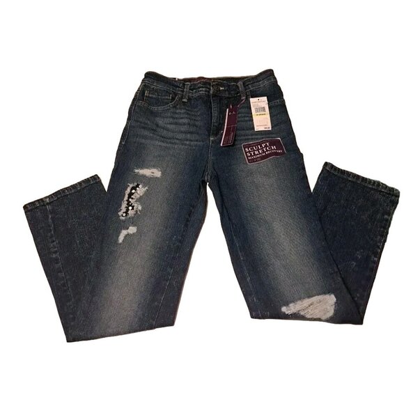 NEW Women's Size 4 Petite Blue GLORIA VANDERBILT SCULPT STRETCH JEANS  27x27 - Picture 1 of 9